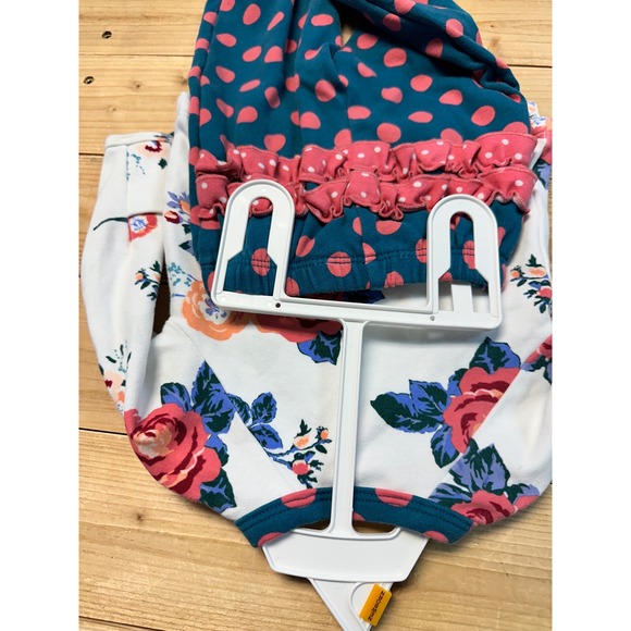 Matilda Jane Girls Floral Wrap Top Footed Outfit Set 0-3 Months - Picture 4 of 4